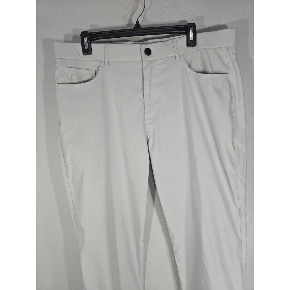Greyson Performance Wainscott Stretch Golf Pants Light Grey Men's 36x30 BQ